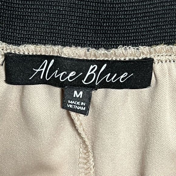 Alice Blue Skirt Women's M Tan Animal Print Snakeskin Midi A-line Slit Hem Lined - Picture 4 of 14